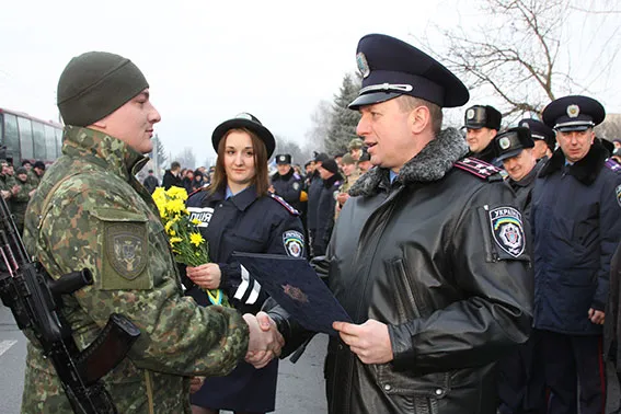 Вінницькі міліціонери повернулися із зони АТО (Фоторепортаж) + (Відео) — фото 13